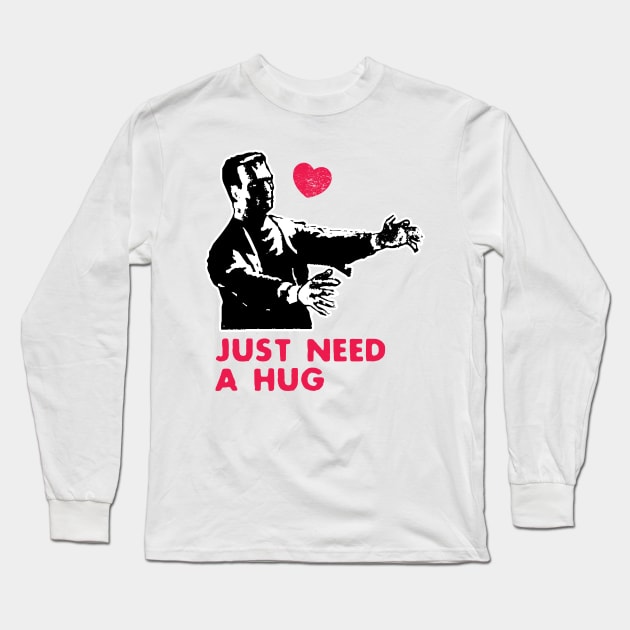 Frankenstein Need A Hug Long Sleeve T-Shirt by haloakuadit